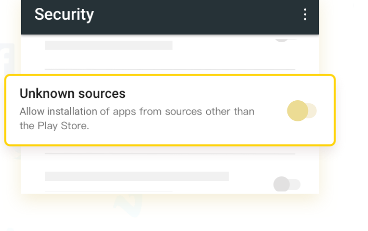 Step 3. During the Snaptube app install process, you may need to go to your device's "Settings" and turn on “Unknown Sources".
